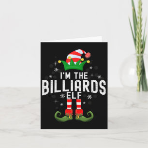 Im the Billiards Elf Christmas Family Pjs Costume Karte