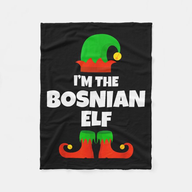 I'm The Bosnian Elf Family Pajama Christmas Funny  Fleecedecke (Vorderseite)