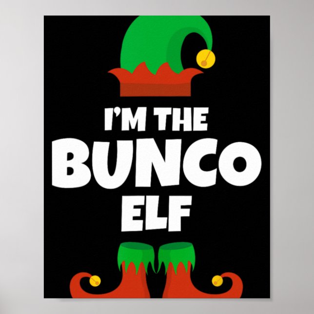 Im The Bunco Elf Family Pajama Christmas Funny Bu  Poster (Vorne)