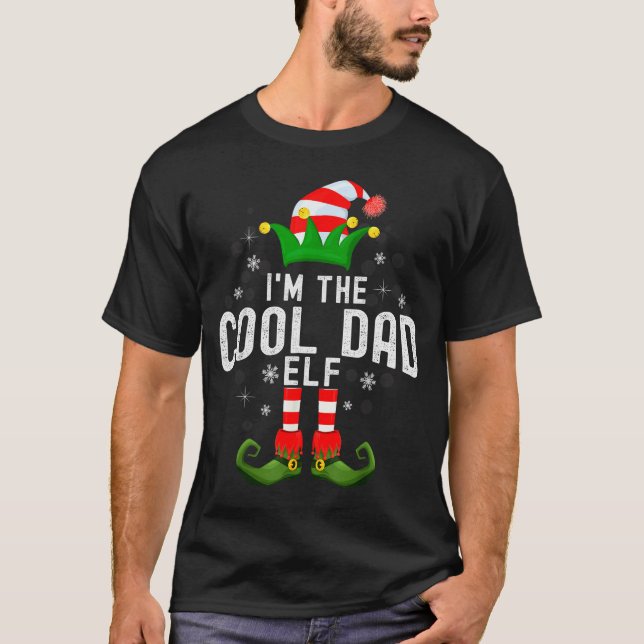I'm The Cool Dad Elf Christmas Family Pjs Costume  T-Shirt (Vorderseite)