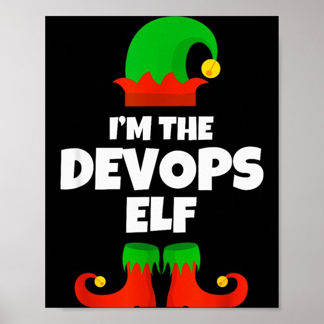 I'm The Devops Elf Family Pajama Christmas Enginee Poster (Vorne)
