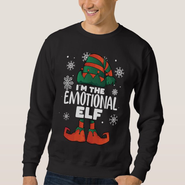 I'm The Emotional Elf Christmas  Elves Family  Emo Sweatshirt (Vorderseite)