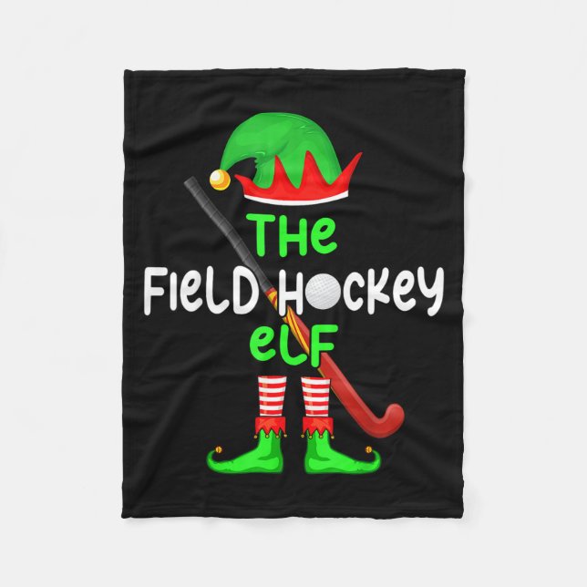 I'm The Field Hockey Elf Christmas Family Matching Fleecedecke (Vorderseite)