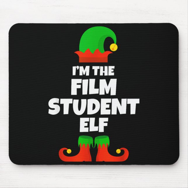I'm The Film Student Elf Family Pajama Christmas F Mousepad (Vorne)