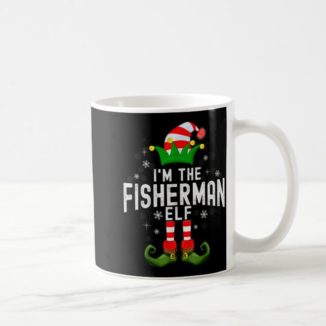 I'm The Fisherman Elf Christmas Family Pjs Costume Kaffeetasse (Rechts)