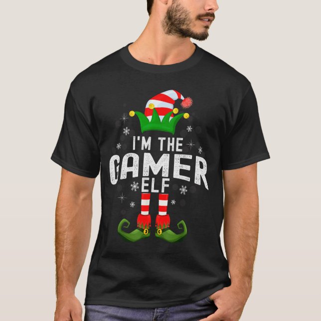 I'm The Gamer Elf Christmas Family Pjs Costume  T-Shirt (Vorderseite)