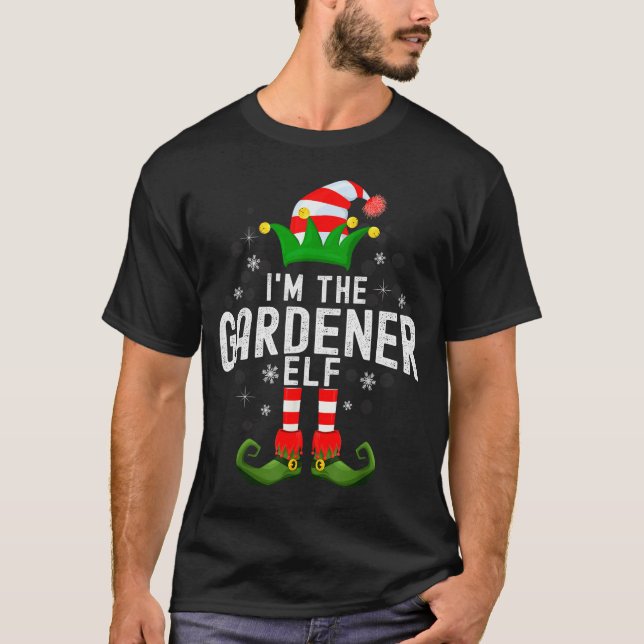 I'm The Gardener Elf Christmas Family Pjs Costume  T-Shirt (Vorderseite)