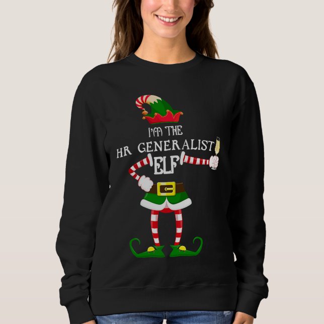 I'm The HR Generalist Elf Matching Family  Wine Lo Sweatshirt (Vorderseite)