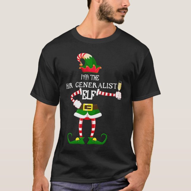 I'm The HR Generalist Elf Matching Family  Wine Lo T-Shirt (Vorderseite)