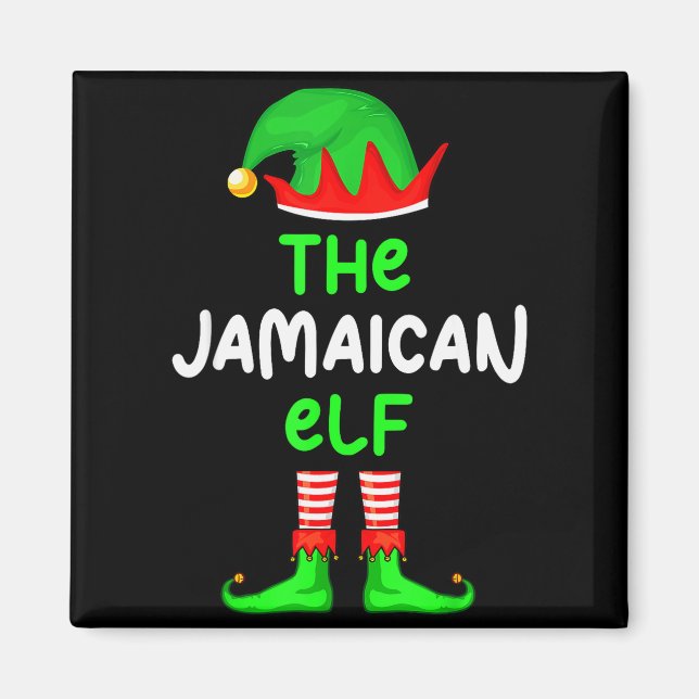 I'm The Jamaican Elf Jamaica Christmas Funny Pajam Magnet (Vorne)
