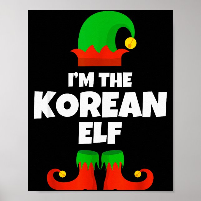 I'm The Korean Elf Family Pajama Christmas Funny K Poster (Vorne)