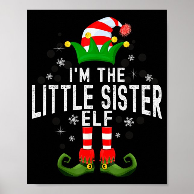 I'm The Little Sister Elf Christmas Family Pjs Cos Poster (Vorne)