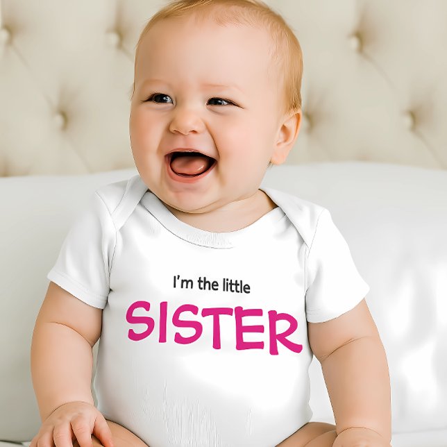 I'm the Little Sister Modern Colorful Boy's Baby Baby Strampler (Von Creator hochgeladen)