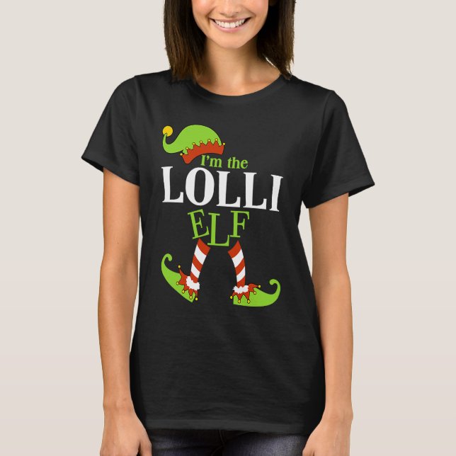 I'm The LOLLI Elf Family Group Matching PJ Christm T-Shirt (Vorderseite)