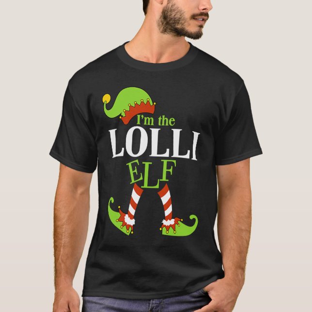 I'm The LOLLI Elf Family Group Matching PJ Christm T-Shirt (Vorderseite)