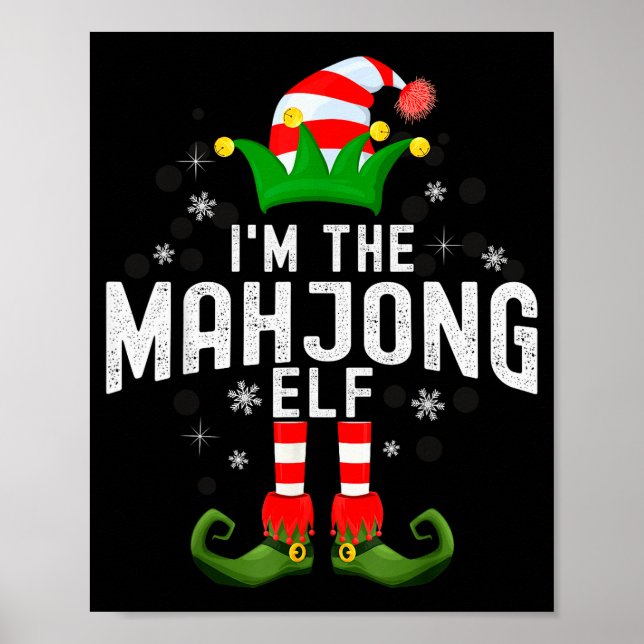 I'm The Mahjong Elf Christmas Family Pjs Costume  Poster (Vorne)