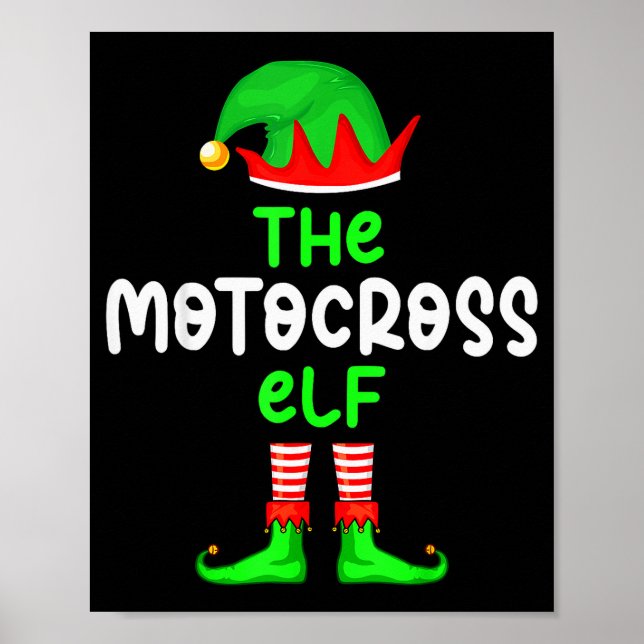 I'm The Motocross Elf Dirt Bike Christmas Matching Poster (Vorne)