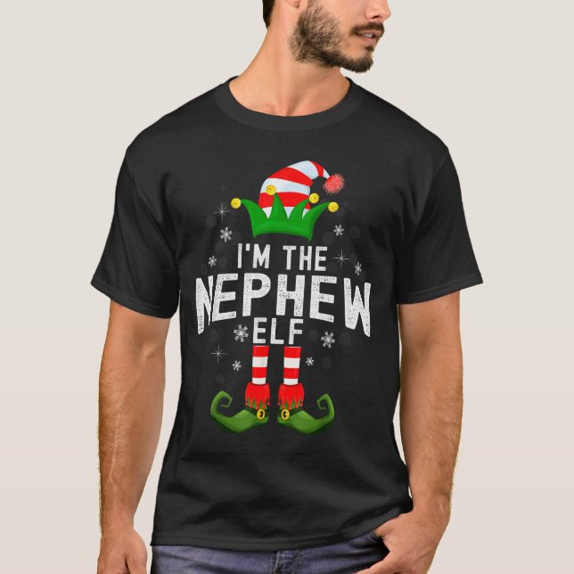 I'm The Nephew Elf Christmas Family Pjs Costume  T-Shirt (Vorderseite)
