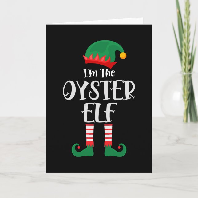 Im The Oyster Elf Matching Christmas Karte (Vorderseite)