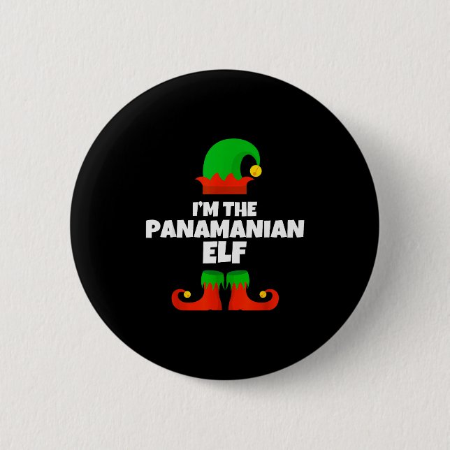 I'm The Panamanian Elf Family Pajama Christmas Fun Button (Vorderseite)