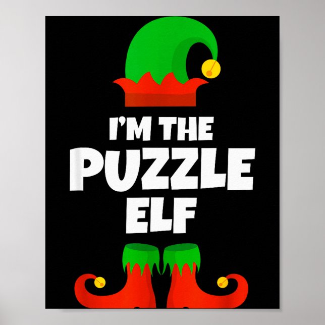 I'm The Puzzle Elf Family Pajama Christmas Funny  Poster (Vorne)