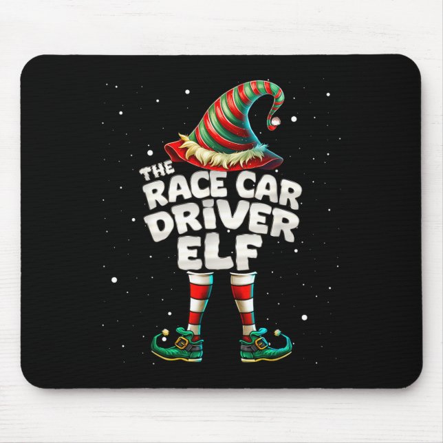 I'm The Race Car Driver Elf Family Matching Group  Mousepad (Vorne)