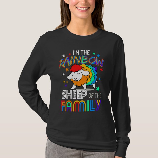 I'm The Rainbow Gay Sheep Of The Family Gay Pride T-Shirt (Vorderseite)