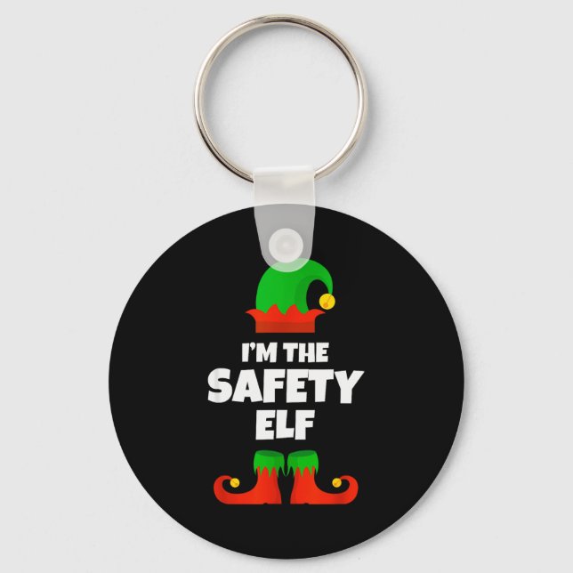 I'm The Safety Elf Family Pajama Christmas Funny  Schlüsselanhänger (Vorderseite)