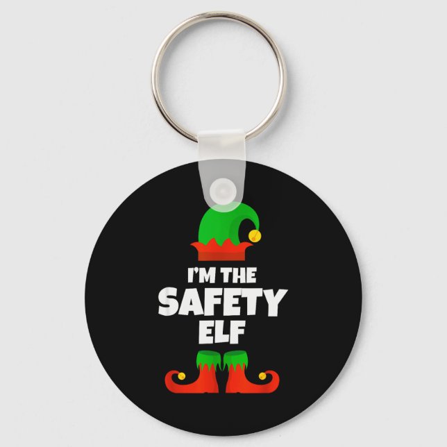 I'm The Safety Elf Family Pajama Christmas Officer Schlüsselanhänger (Vorderseite)