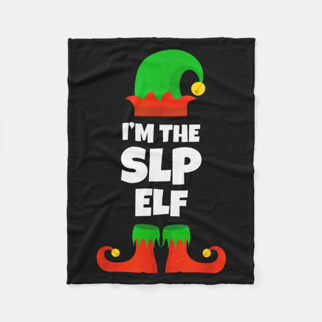 I'm The Slp Elf Family Pajama Christmas Speech Lan Fleecedecke (Vorderseite)