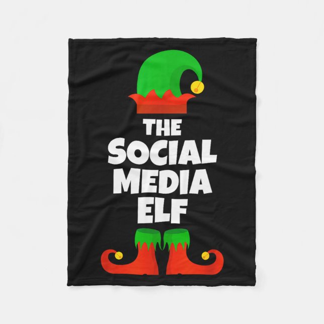 I'm The Social Media Elf Family Pajama Christmas F Fleecedecke (Vorderseite)