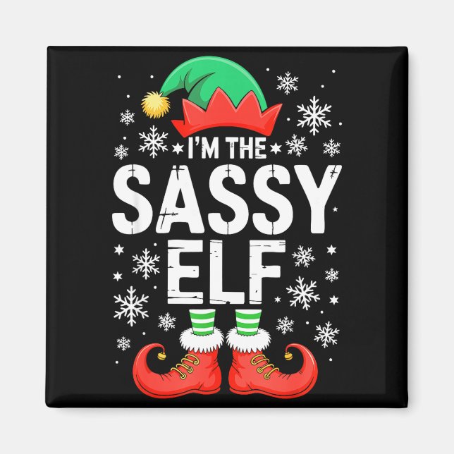 I'm The Sy Elf Shirt Family Matching Christmas Cos Magnet (Vorne)