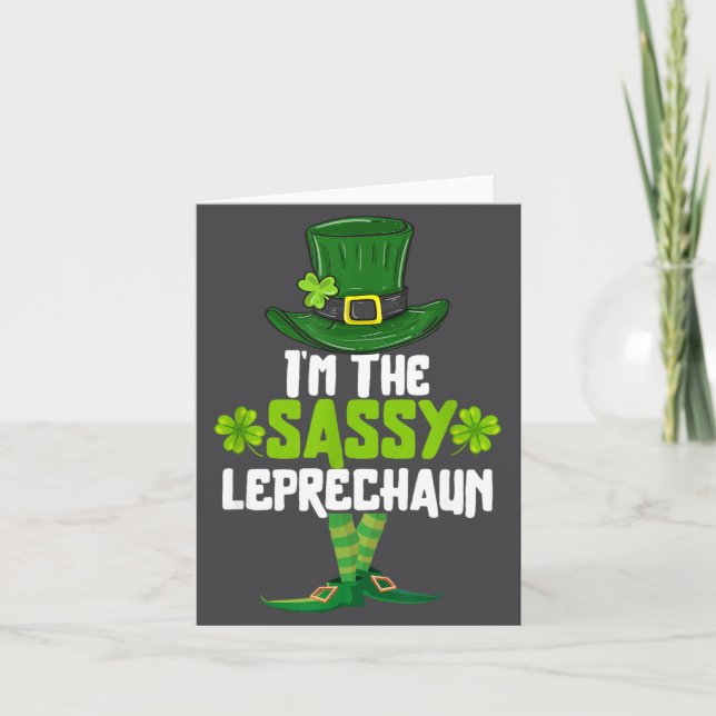 I'm The Sy Leprechaun Matching St Patrick's Day Co Karte (Vorderseite)