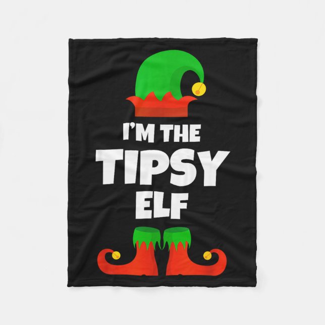 I'm The Tipsy Elf Family Pajama Christmas Funny  Fleecedecke (Vorderseite)