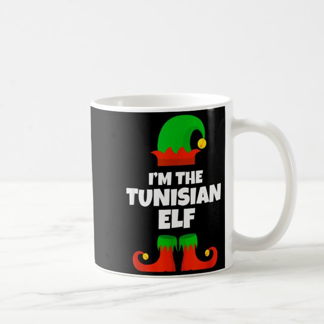 I'm The Tunisian Elf Family Pajama Christmas Funny Kaffeetasse (Rechts)