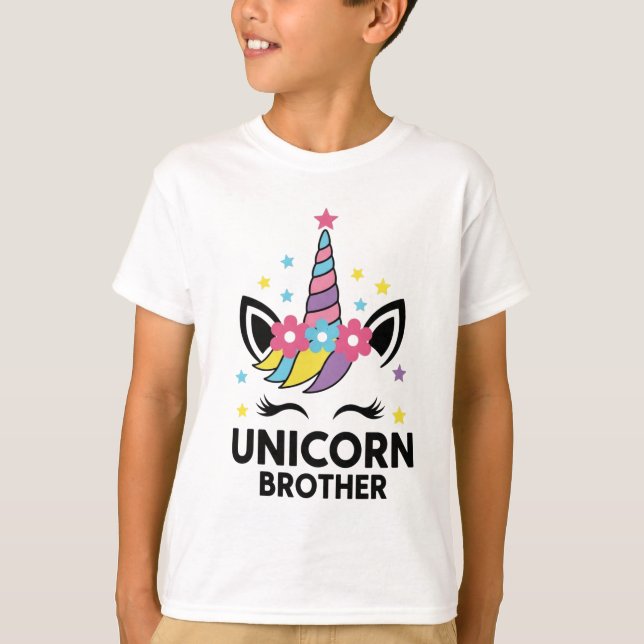 I'm The Unicorn Brother Kids Birthday T-Shirt (Vorderseite)