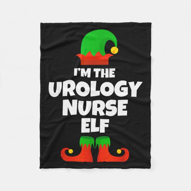 I'm The Urology Nurse Elf Family Pajama Christmas  Fleecedecke (Vorderseite)