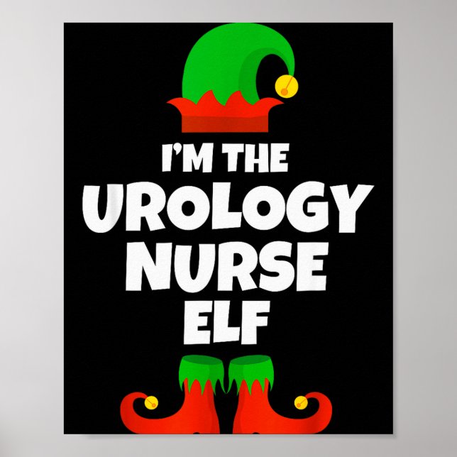 I'm The Urology Nurse Elf Family Pajama Christmas  Poster (Vorne)