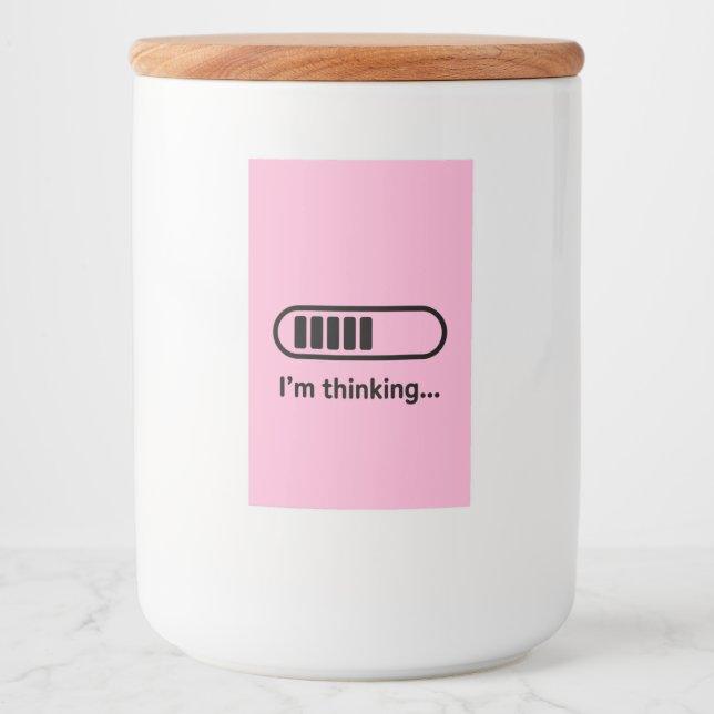 I'm Thinking... Loading Progress Bar Pink Minimali Lebensmitteletikett (Vorderseite)
