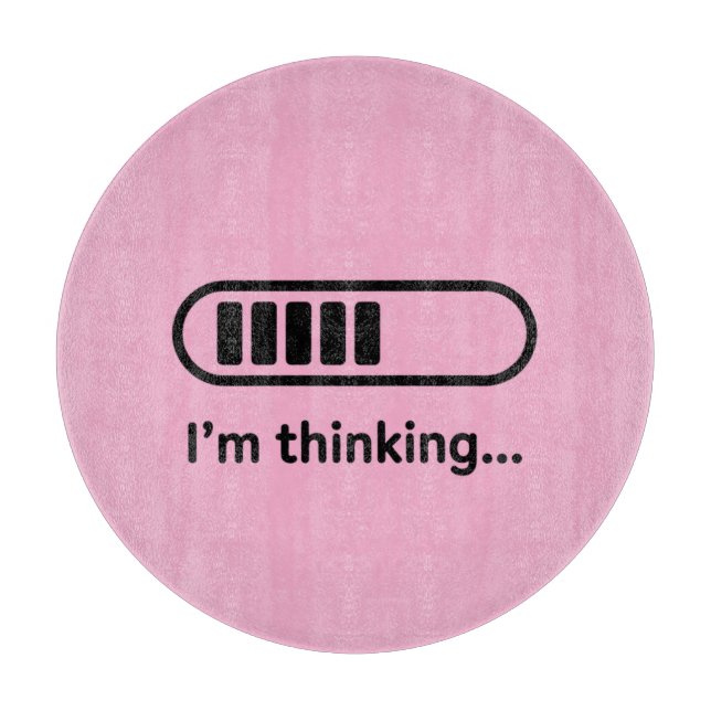 I'm Thinking... Loading Progress Bar Pink Minimali Schneidebrett (Vorderseite)