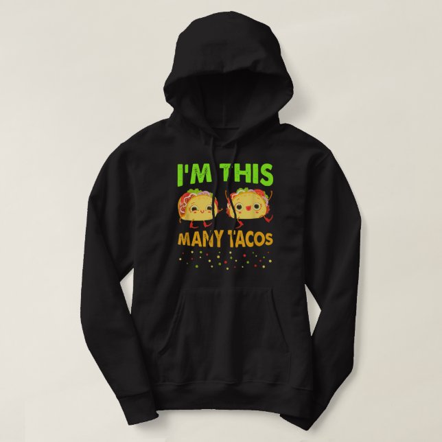 I'm This Many Tacos Second Birthday Twosday Cinco  Hoodie (Design vorne)