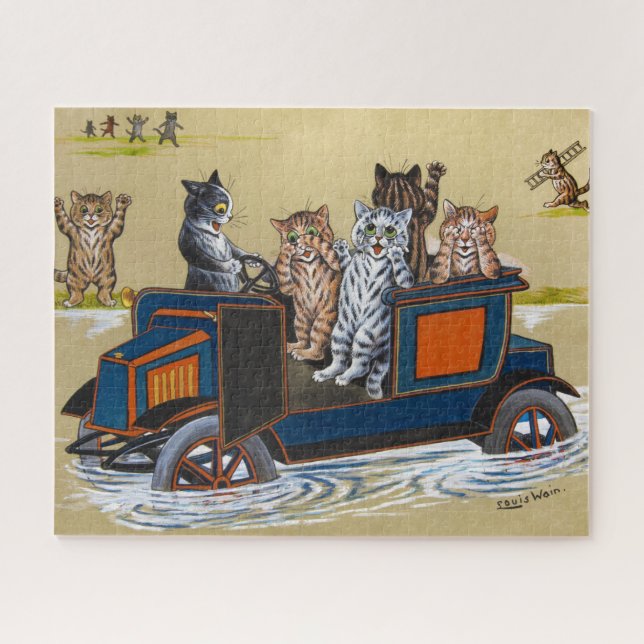 Im tiefen Wasser von Louis Wain Puzzle (Horizontal)