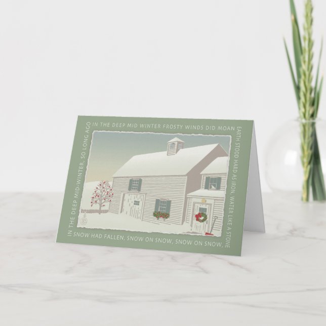 Im tiefen Winter Feiertagskarte (Vorderseite)
