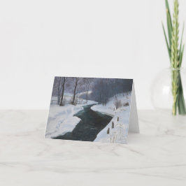 Im tiefen Winter Feiertagskarte