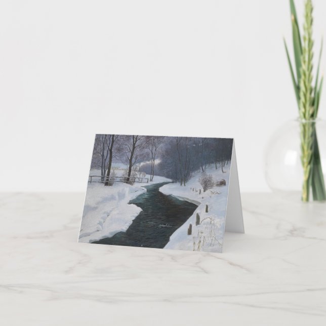 Im tiefen Winter Feiertagskarte (Vorderseite)