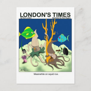 Im Tintenfisch macht Roe Funny T-Shirts & Sammlers Postkarte