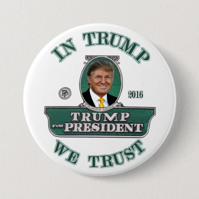 Im Trumpf vertrauen wir Button (Vorderseite)