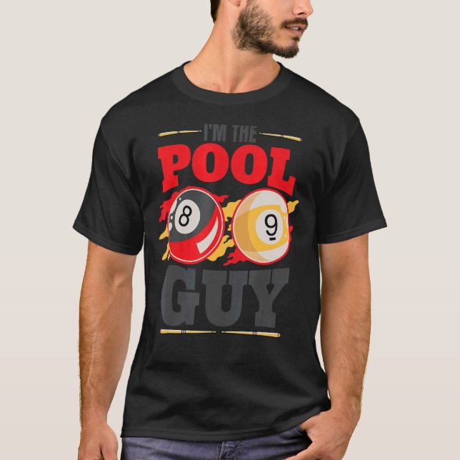 Im Typ Billiard Men Pool Player T-Shirt (Vorderseite)