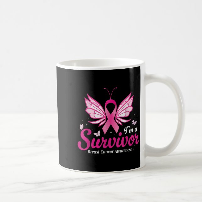 Im Überleben der Brustkrebsbewusstsein Frauen Kaffeetasse (Rechts)