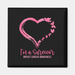 Im Überlebenden Shirt Pink Butterfly Herzstück Bru Magnet